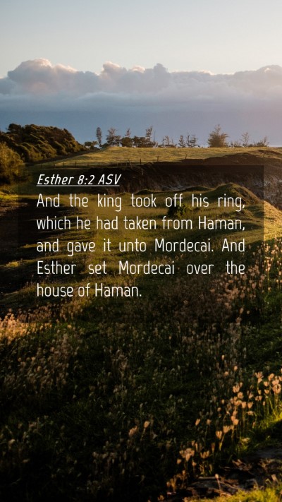 Picture 04 - Esther 8:2 ASV Mobile Phone Wallpaper - And the king took off his ring, which he had - Mobile Bible Verse Wallpaper