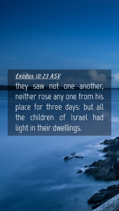 Picture 04 - Exodus 10:23 ASV Mobile Phone Wallpaper - they saw not one another, neither rose any one - Mobile Bible Verse Wallpaper