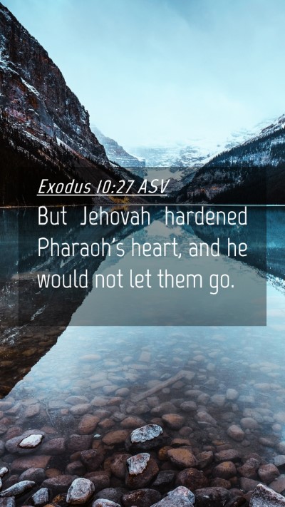 Picture 04 - Exodus 10:27 ASV Mobile Phone Wallpaper - But Jehovah hardened Pharaoh's heart, and he - Mobile Bible Verse Wallpaper