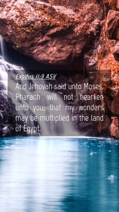 Picture 04 - Exodus 11:9 ASV Mobile Phone Wallpaper - And Jehovah said unto Moses, Pharaoh will not - Mobile Bible Verse Wallpaper