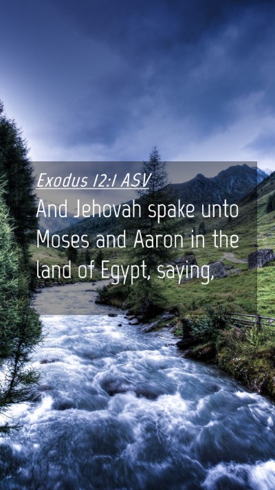 Picture 04 - Exodus 12:1 ASV Mobile Phone Wallpaper - And Jehovah spake unto Moses and Aaron in the - Mobile Bible Verse Wallpaper