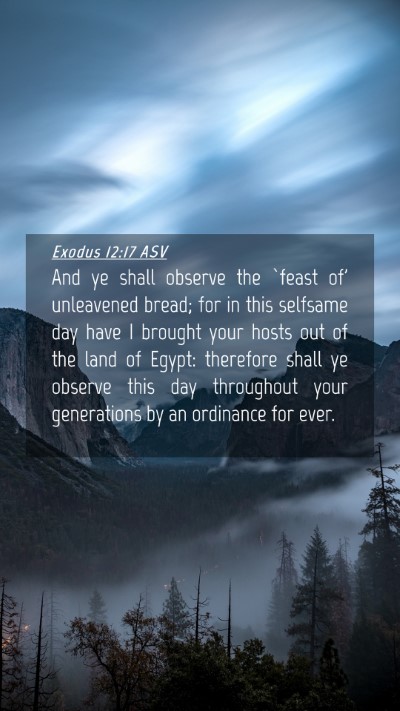 Picture 04 - Exodus 12:17 ASV Mobile Phone Wallpaper - And ye shall observe the `feast of' unleavened - Mobile Bible Verse Wallpaper