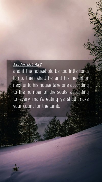Picture 04 - Exodus 12:4 ASV Mobile Phone Wallpaper - and if the household be too little for a lamb, - Mobile Bible Verse Wallpaper