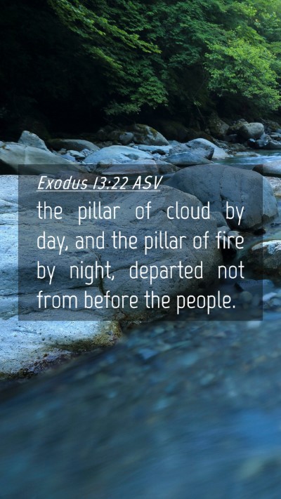 Picture 04 - Exodus 13:22 ASV Mobile Phone Wallpaper - the pillar of cloud by day, and the pillar of - Mobile Bible Verse Wallpaper