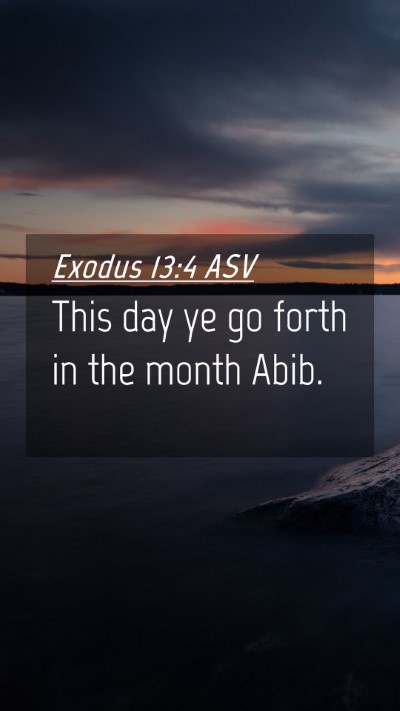 Picture 04 - Exodus 13:4 ASV Mobile Phone Wallpaper - This day ye go forth in the month - Mobile Bible Verse Wallpaper
