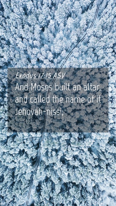 Picture 04 - Exodus 17:15 ASV Mobile Phone Wallpaper - And Moses built an altar, and called the name of - Mobile Bible Verse Wallpaper