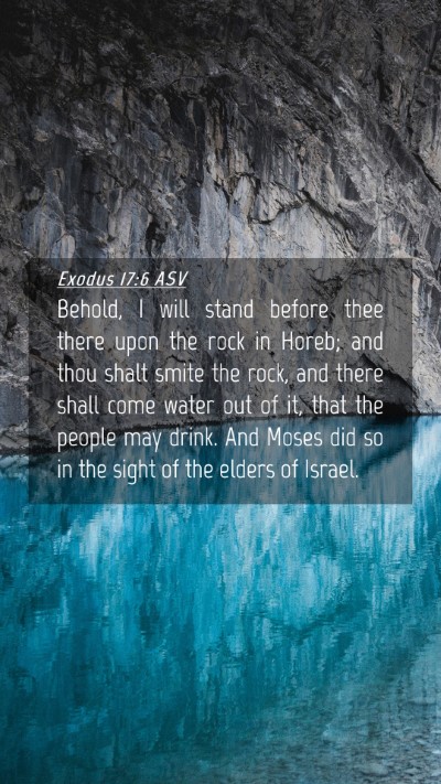Picture 04 - Exodus 17:6 ASV Mobile Phone Wallpaper - Behold, I will stand before thee there upon the - Mobile Bible Verse Wallpaper