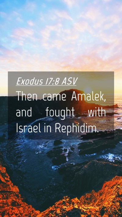 Picture 04 - Exodus 17:8 ASV Mobile Phone Wallpaper - Then came Amalek, and fought with Israel in - Mobile Bible Verse Wallpaper
