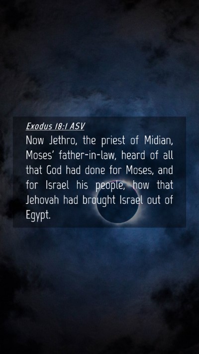 Picture 04 - Exodus 18:1 ASV Mobile Phone Wallpaper - Now Jethro, the priest of Midian, Moses' - Mobile Bible Verse Wallpaper