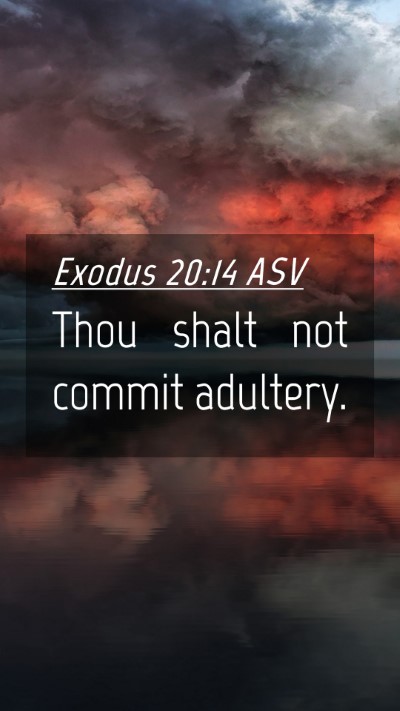 Picture 04 - Exodus 20:14 ASV Mobile Phone Wallpaper - Thou shalt not commit - Mobile Bible Verse Wallpaper