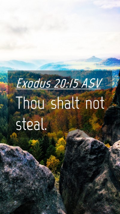 Picture 04 - Exodus 20:15 ASV Mobile Phone Wallpaper - Thou shalt not - Mobile Bible Verse Wallpaper