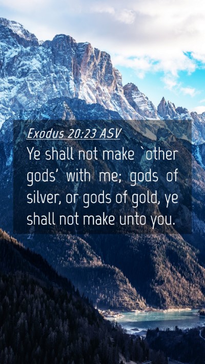 Picture 04 - Exodus 20:23 ASV Mobile Phone Wallpaper - Ye shall not make `other gods' with me; gods of - Mobile Bible Verse Wallpaper