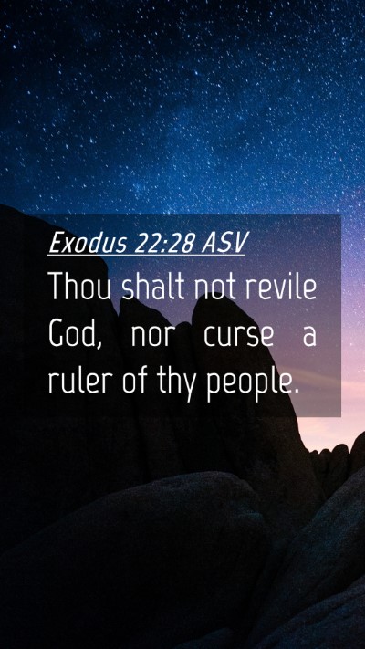 Picture 04 - Exodus 22:28 ASV Mobile Phone Wallpaper - Thou shalt not revile God, nor curse a ruler of - Mobile Bible Verse Wallpaper