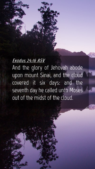 Picture 04 - Exodus 24:16 ASV Mobile Phone Wallpaper - And the glory of Jehovah abode upon mount Sinai, - Mobile Bible Verse Wallpaper