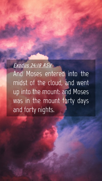 Picture 04 - Exodus 24:18 ASV Mobile Phone Wallpaper - And Moses entered into the midst of the cloud, - Mobile Bible Verse Wallpaper