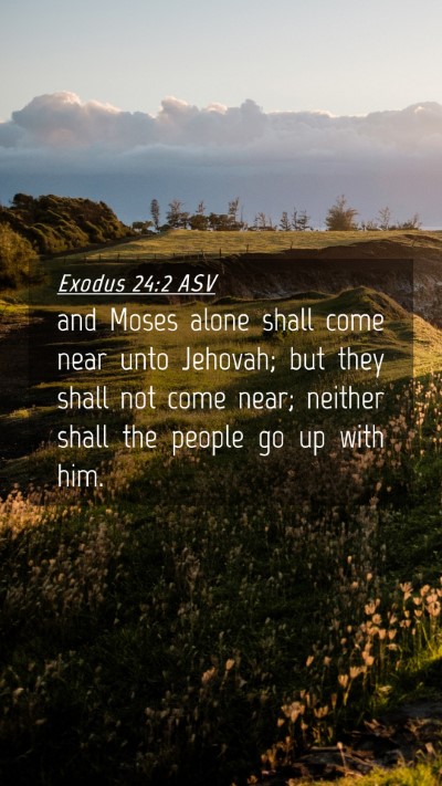 Picture 04 - Exodus 24:2 ASV Mobile Phone Wallpaper - and Moses alone shall come near unto Jehovah; but - Mobile Bible Verse Wallpaper