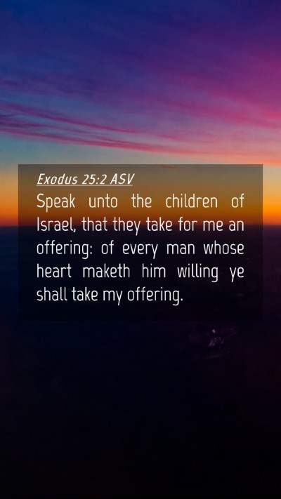 Picture 04 - Exodus 25:2 ASV Mobile Phone Wallpaper - Speak unto the children of Israel, that they take - Mobile Bible Verse Wallpaper