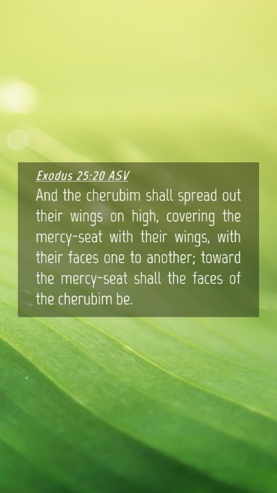 Picture 04 - Exodus 25:20 ASV Mobile Phone Wallpaper - And the cherubim shall spread out their wings on - Mobile Bible Verse Wallpaper