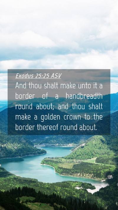 Picture 04 - Exodus 25:25 ASV Mobile Phone Wallpaper - And thou shalt make unto it a border of a - Mobile Bible Verse Wallpaper
