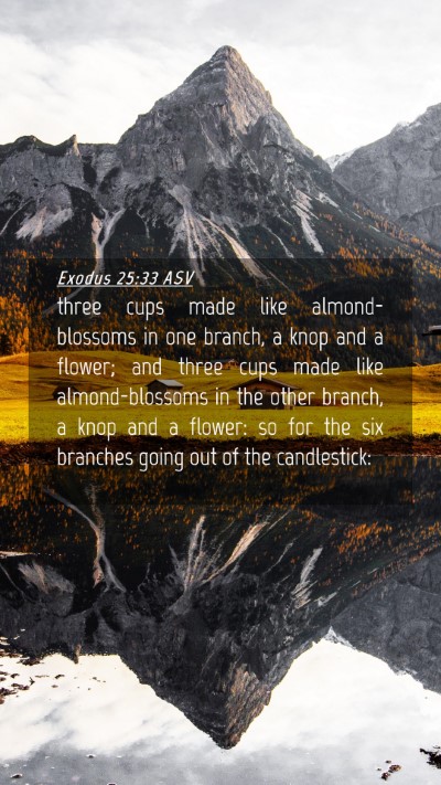 Picture 04 - Exodus 25:33 ASV Mobile Phone Wallpaper - three cups made like almond-blossoms in one - Mobile Bible Verse Wallpaper