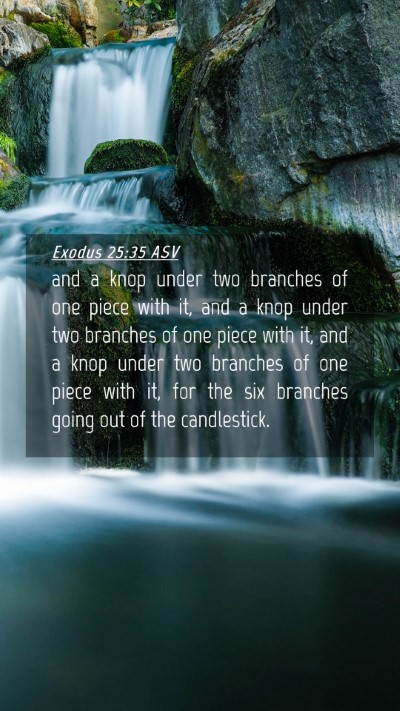 Picture 04 - Exodus 25:35 ASV Mobile Phone Wallpaper - and a knop under two branches of one piece with - Mobile Bible Verse Wallpaper