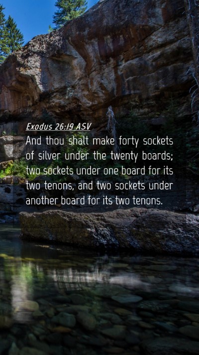 Picture 04 - Exodus 26:19 ASV Mobile Phone Wallpaper - And thou shalt make forty sockets of silver under - Mobile Bible Verse Wallpaper