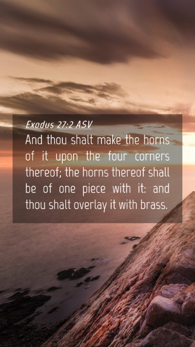 Picture 04 - Exodus 27:2 ASV Mobile Phone Wallpaper - And thou shalt make the horns of it upon the four - Mobile Bible Verse Wallpaper
