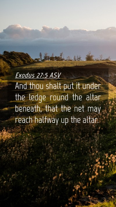 Picture 04 - Exodus 27:5 ASV Mobile Phone Wallpaper - And thou shalt put it under the ledge round the - Mobile Bible Verse Wallpaper