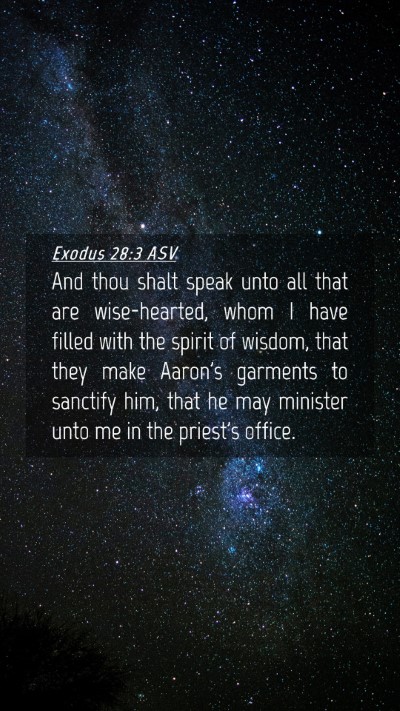 Picture 04 - Exodus 28:3 ASV Mobile Phone Wallpaper - And thou shalt speak unto all that are - Mobile Bible Verse Wallpaper