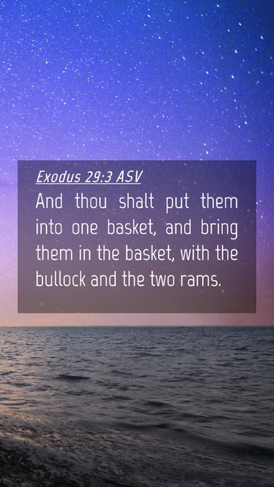 Picture 04 - Exodus 29:3 ASV Mobile Phone Wallpaper - And thou shalt put them into one basket, and - Mobile Bible Verse Wallpaper