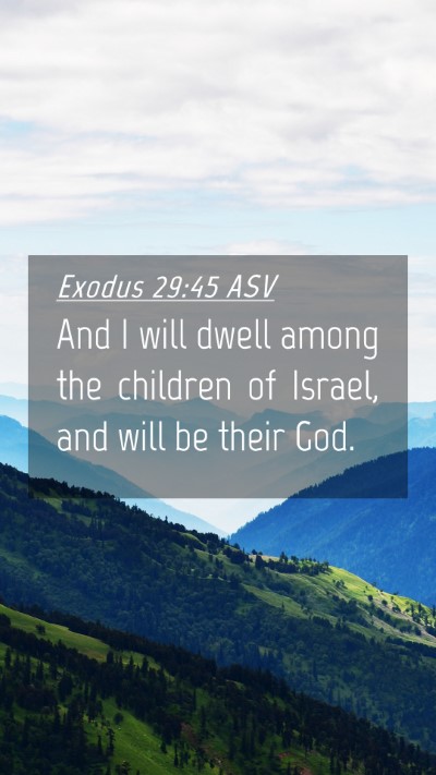 Picture 04 - Exodus 29:45 ASV Mobile Phone Wallpaper - And I will dwell among the children of Israel, - Mobile Bible Verse Wallpaper