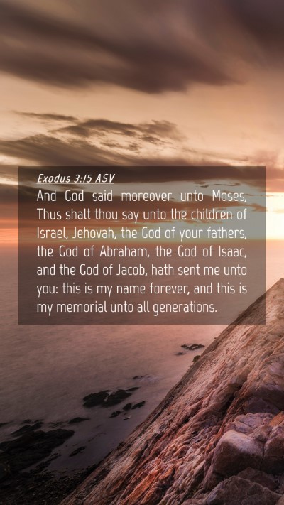 Picture 04 - Exodus 3:15 ASV Mobile Phone Wallpaper - And God said moreover unto Moses, Thus shalt thou - Mobile Bible Verse Wallpaper