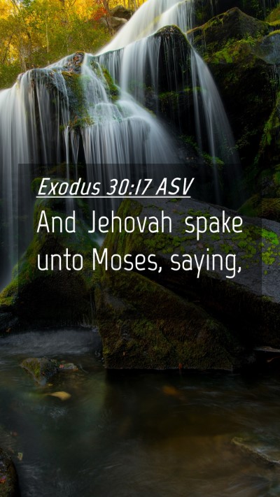 Picture 04 - Exodus 30:17 ASV Mobile Phone Wallpaper - And Jehovah spake unto Moses, - Mobile Bible Verse Wallpaper