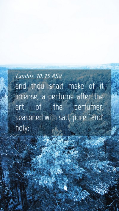 Picture 04 - Exodus 30:35 ASV Mobile Phone Wallpaper - and thou shalt make of it incense, a perfume - Mobile Bible Verse Wallpaper