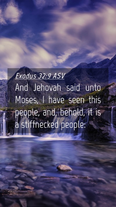 Picture 04 - Exodus 32:9 ASV Mobile Phone Wallpaper - And Jehovah said unto Moses, I have seen this - Mobile Bible Verse Wallpaper
