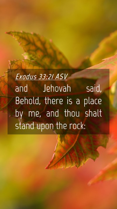 Picture 04 - Exodus 33:21 ASV Mobile Phone Wallpaper - and Jehovah said, Behold, there is a place by me, - Mobile Bible Verse Wallpaper