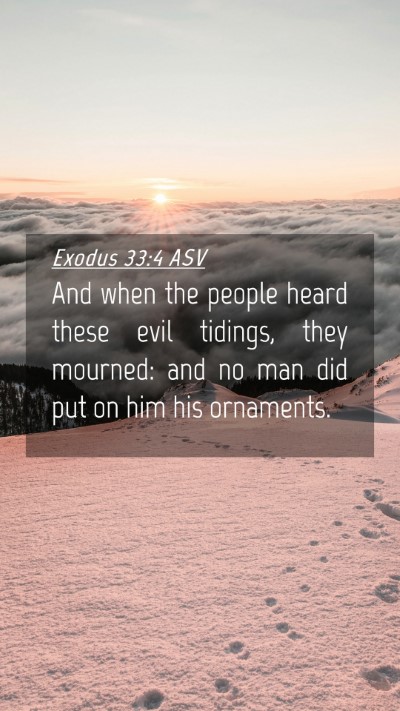 Picture 04 - Exodus 33:4 ASV Mobile Phone Wallpaper - And when the people heard these evil tidings, - Mobile Bible Verse Wallpaper