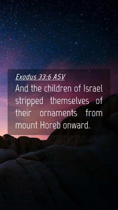 Picture 04 - Exodus 33:6 ASV Mobile Phone Wallpaper - And the children of Israel stripped themselves of - Mobile Bible Verse Wallpaper