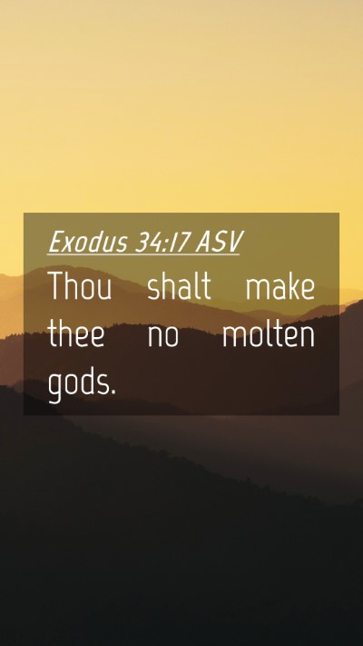 Picture 04 - Exodus 34:17 ASV Mobile Phone Wallpaper - Thou shalt make thee no molten - Mobile Bible Verse Wallpaper