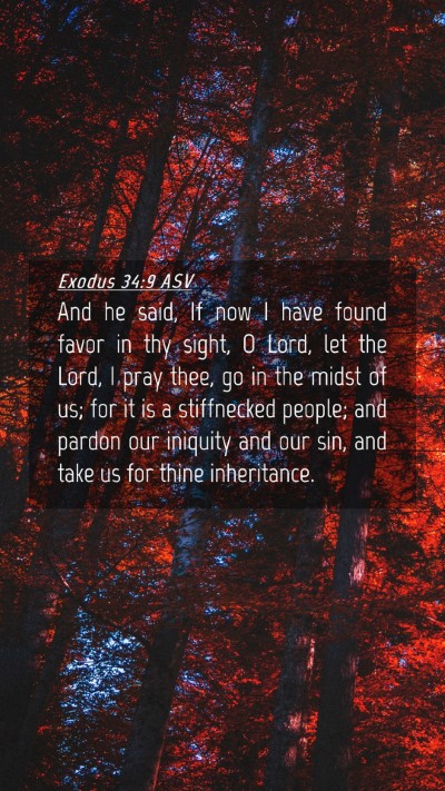 Picture 04 - Exodus 34:9 ASV Mobile Phone Wallpaper - And he said, If now I have found favor in thy - Mobile Bible Verse Wallpaper