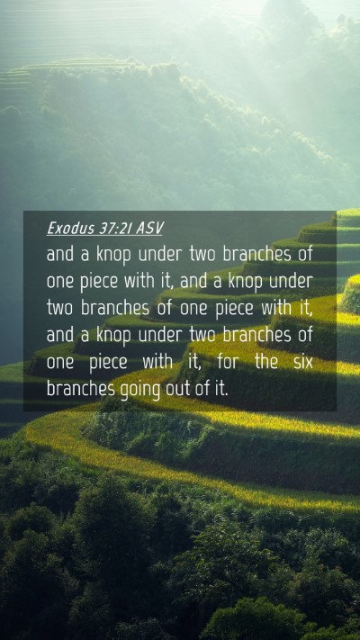 Picture 04 - Exodus 37:21 ASV Mobile Phone Wallpaper - and a knop under two branches of one piece with - Mobile Bible Verse Wallpaper