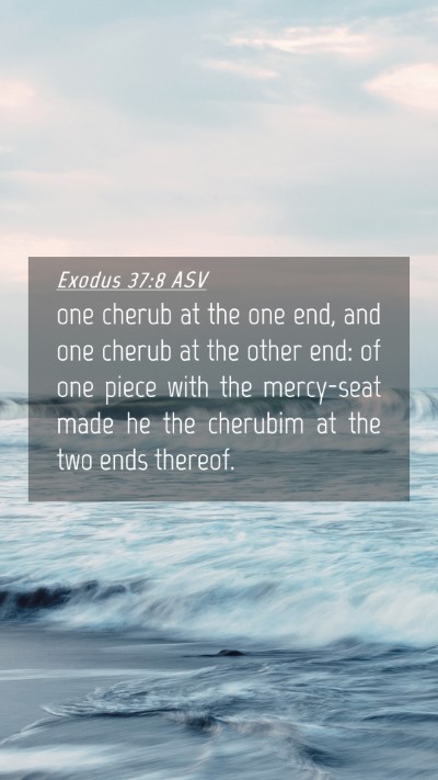 Picture 04 - Exodus 37:8 ASV Mobile Phone Wallpaper - one cherub at the one end, and one cherub at the - Mobile Bible Verse Wallpaper