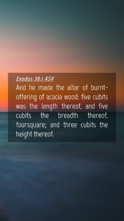 Picture 04 - Exodus 38:1 ASV Mobile Phone Wallpaper - And he made the altar of burnt-offering of acacia - Mobile Bible Verse Wallpaper