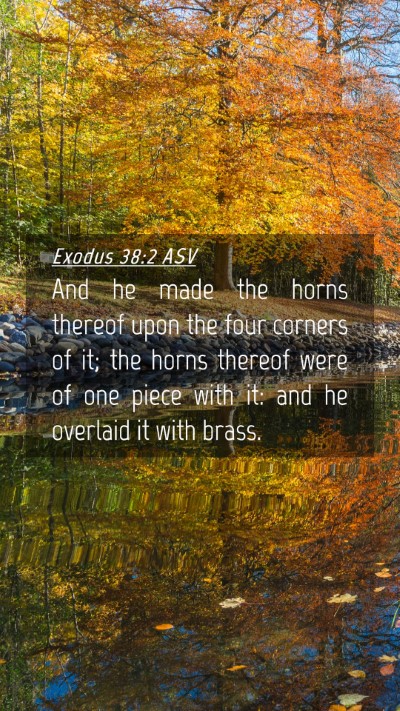 Picture 04 - Exodus 38:2 ASV Mobile Phone Wallpaper - And he made the horns thereof upon the four - Mobile Bible Verse Wallpaper
