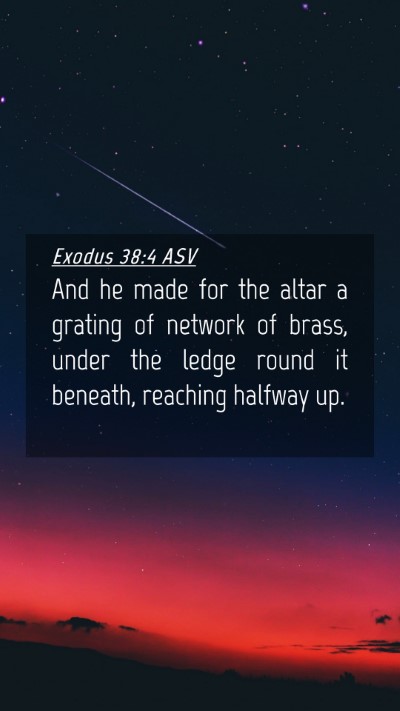 Picture 04 - Exodus 38:4 ASV Mobile Phone Wallpaper - And he made for the altar a grating of network of - Mobile Bible Verse Wallpaper