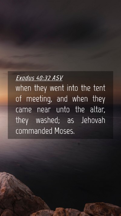 Picture 04 - Exodus 40:32 ASV Mobile Phone Wallpaper - when they went into the tent of meeting, and when - Mobile Bible Verse Wallpaper