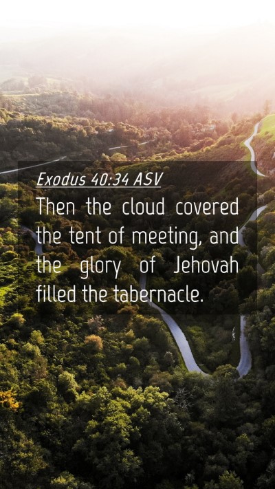 Picture 04 - Exodus 40:34 ASV Mobile Phone Wallpaper - Then the cloud covered the tent of meeting, and - Mobile Bible Verse Wallpaper
