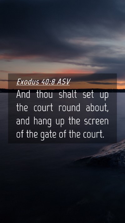 Picture 04 - Exodus 40:8 ASV Mobile Phone Wallpaper - And thou shalt set up the court round about, and - Mobile Bible Verse Wallpaper