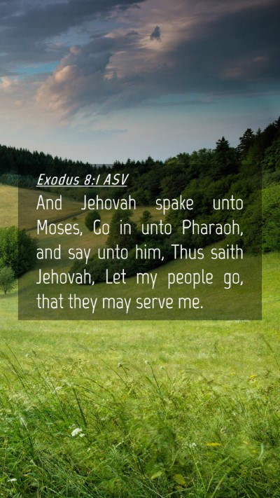 Picture 04 - Exodus 8:1 ASV Mobile Phone Wallpaper - And Jehovah spake unto Moses, Go in unto Pharaoh, - Mobile Bible Verse Wallpaper