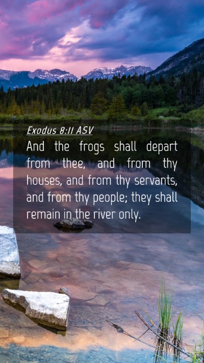 Picture 04 - Exodus 8:11 ASV Mobile Phone Wallpaper - And the frogs shall depart from thee, and from - Mobile Bible Verse Wallpaper